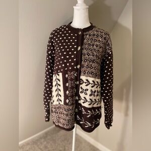 Marisa Christina Knit Wool Cardigan L